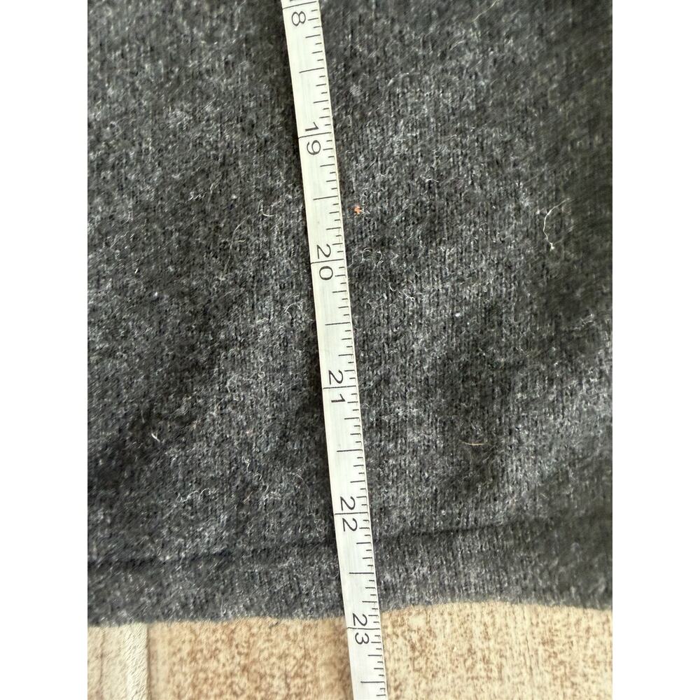LL Bean Gray Pintuck Henley Long Sleeve Shirt Womens Medium Wool Cashmere - Picture 8 of 8